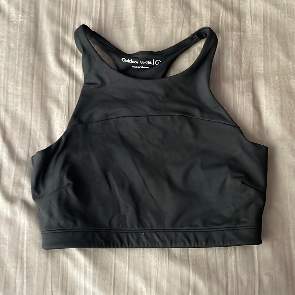 Practically new high neck sports bra from Outdoor Voices.